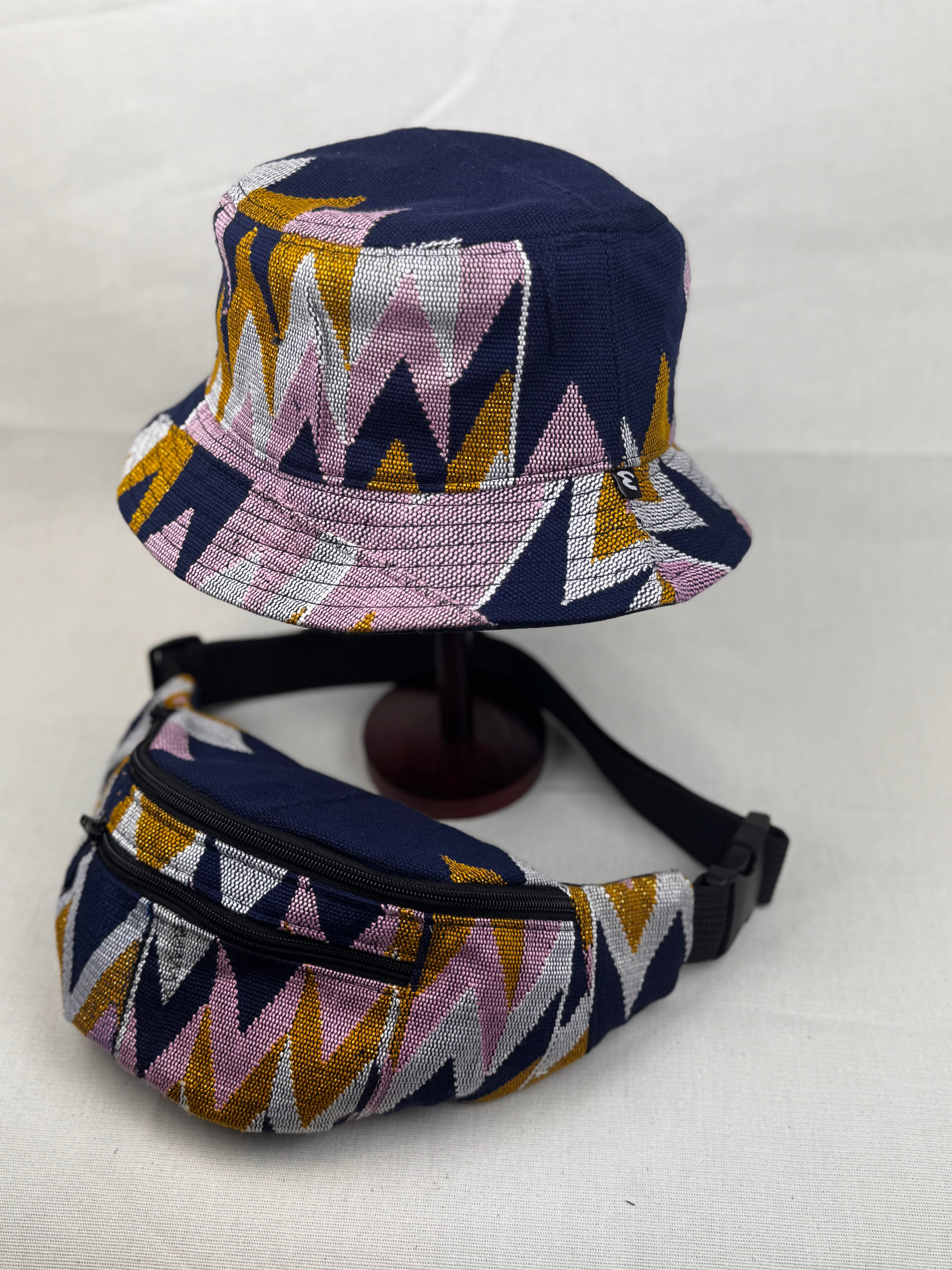 Purple Chevron Bucket Hat
