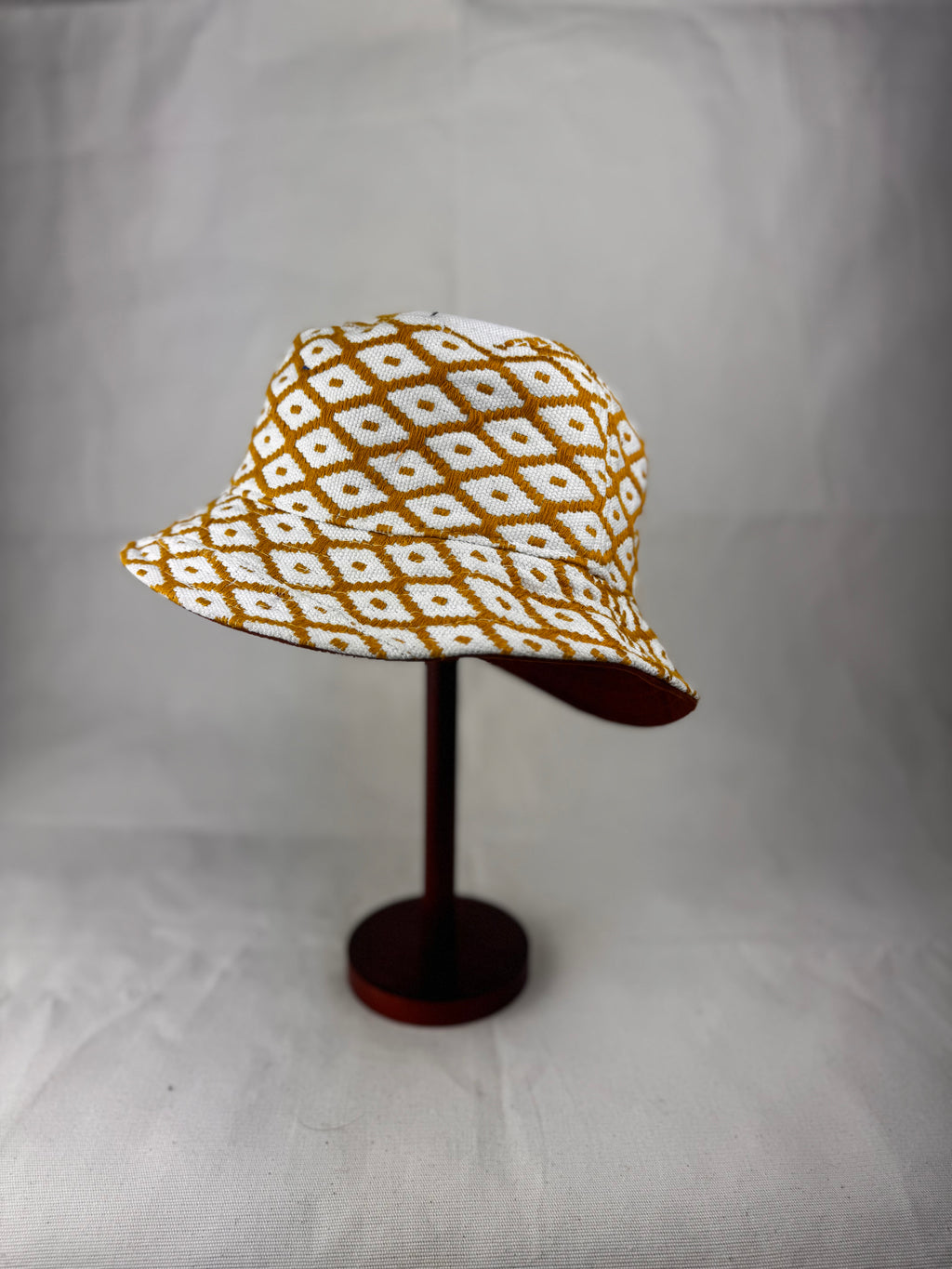 White and Gold Bucket Hat