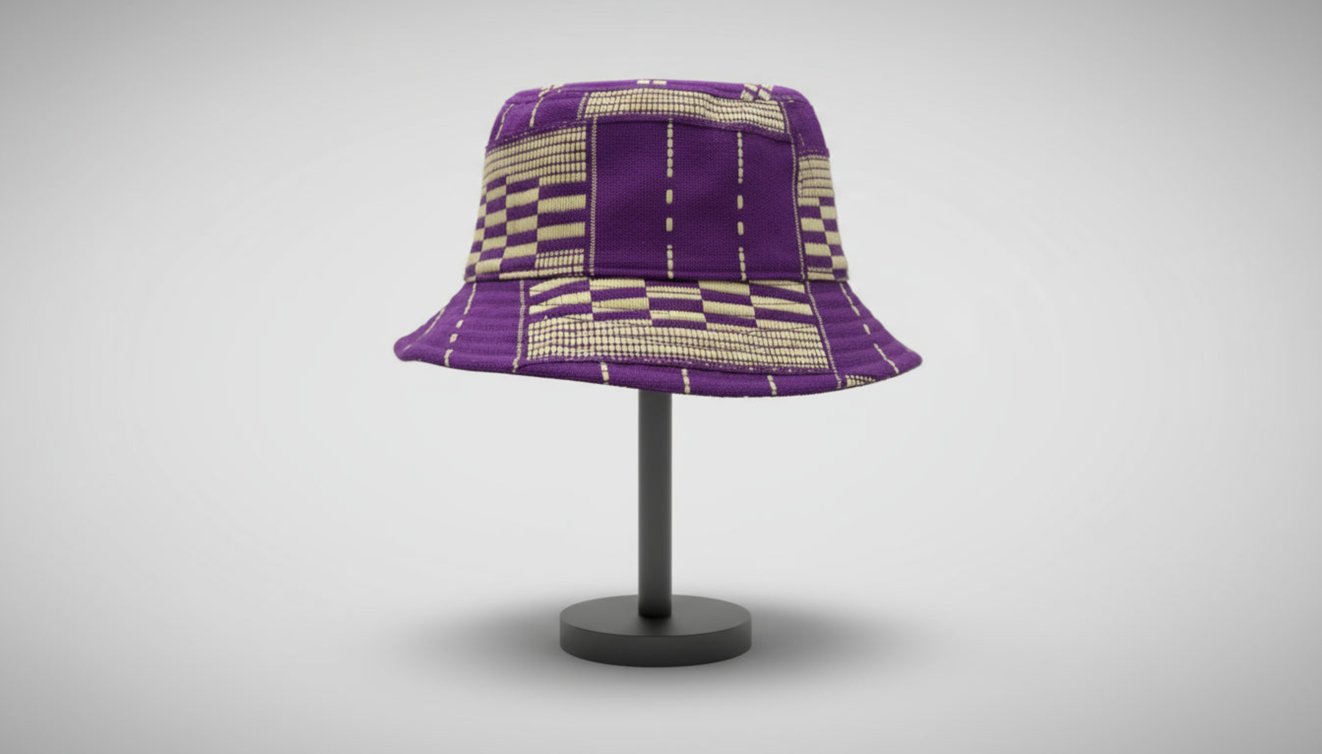 Purple & Ivory Bucket Hat